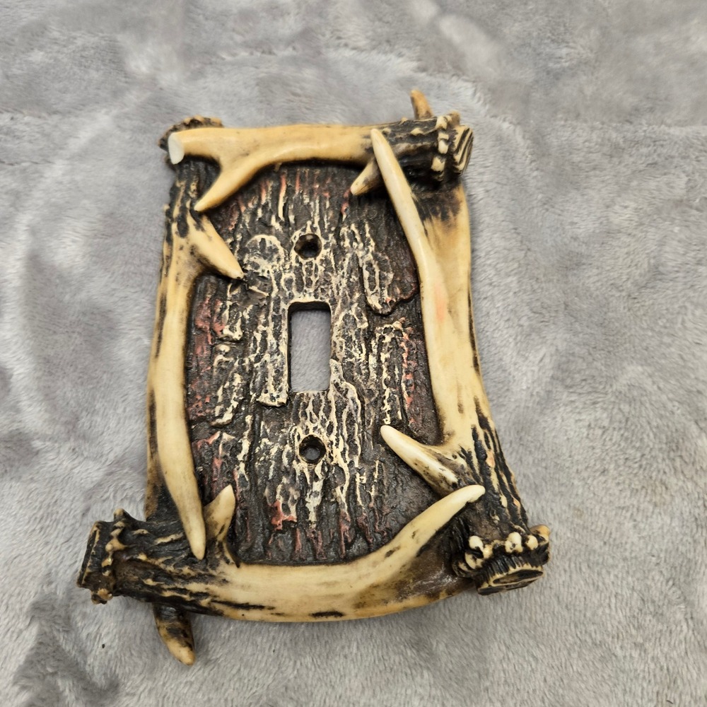 Rustic Faux Antler Light Switch Cover Single Toggle Wall Plate Cabin Lodge Decor